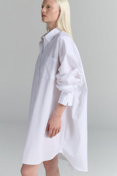 Rhea Shirt Dress White