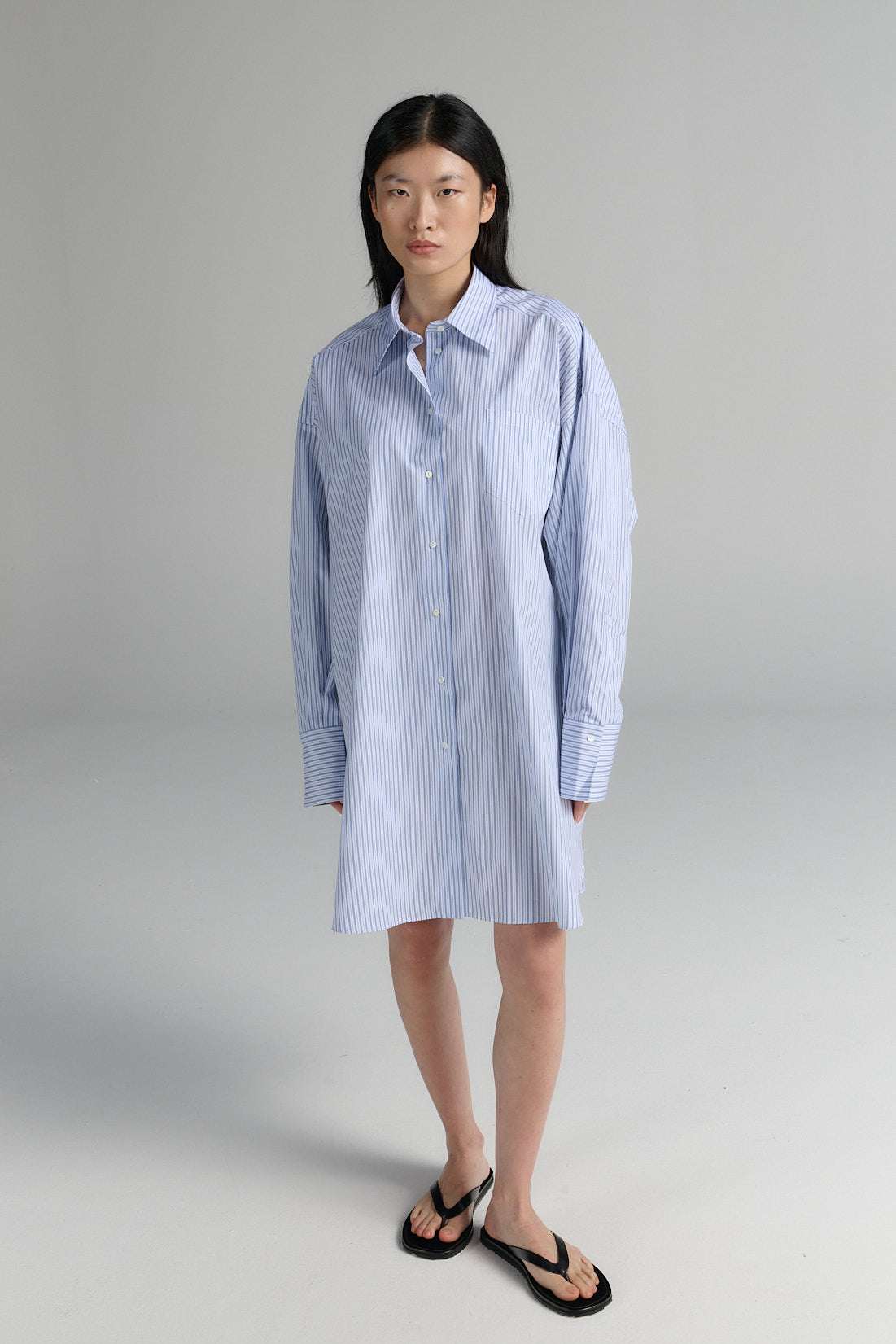 Rhea Shirt Dress Blue Stripe