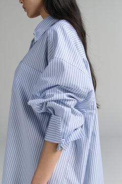 Rhea Shirt Dress Blue Stripe