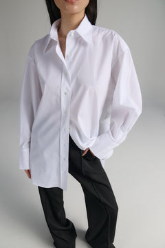 Rhea Button-Up Shirt White