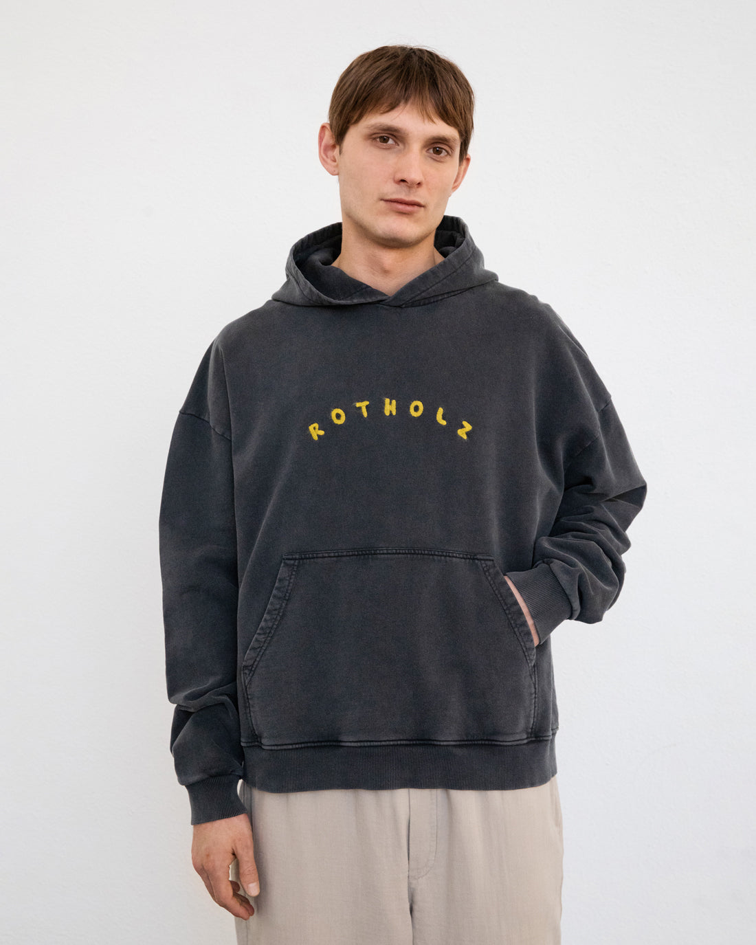 Bubbly Logo Hoodie Faded Black
