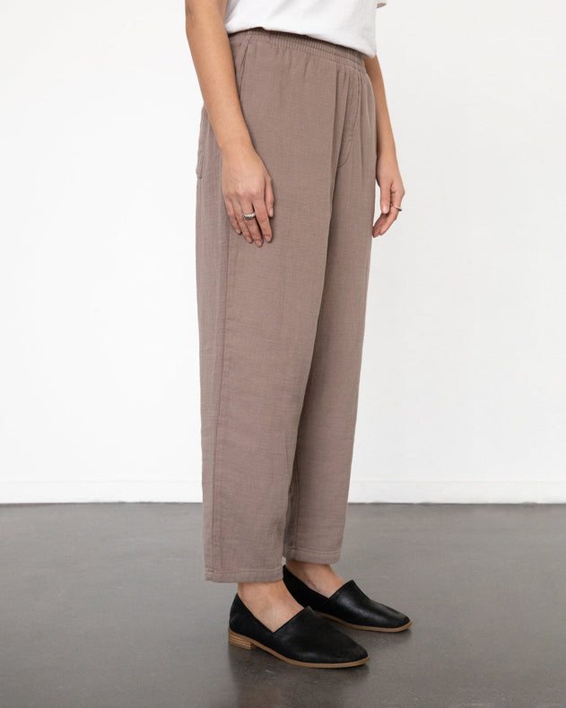 Wide Pants Washed Brown