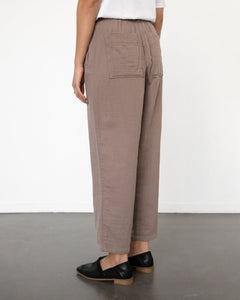 Wide Pants Washed Brown