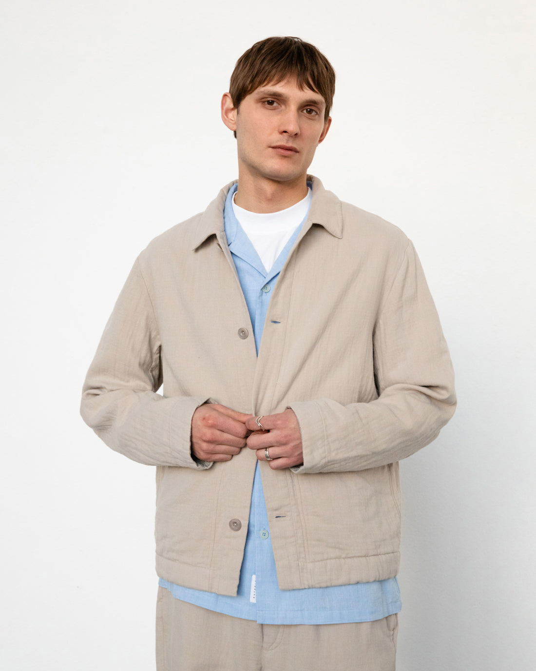 Light Overjacket Washed Sand