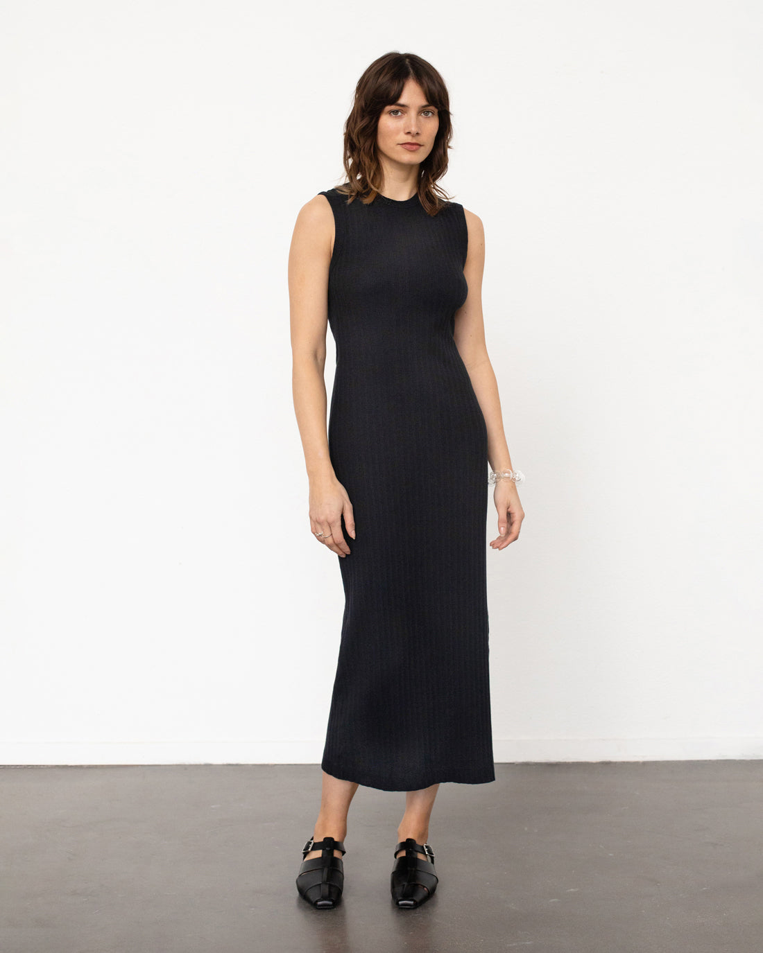 Open Back Dress True Black