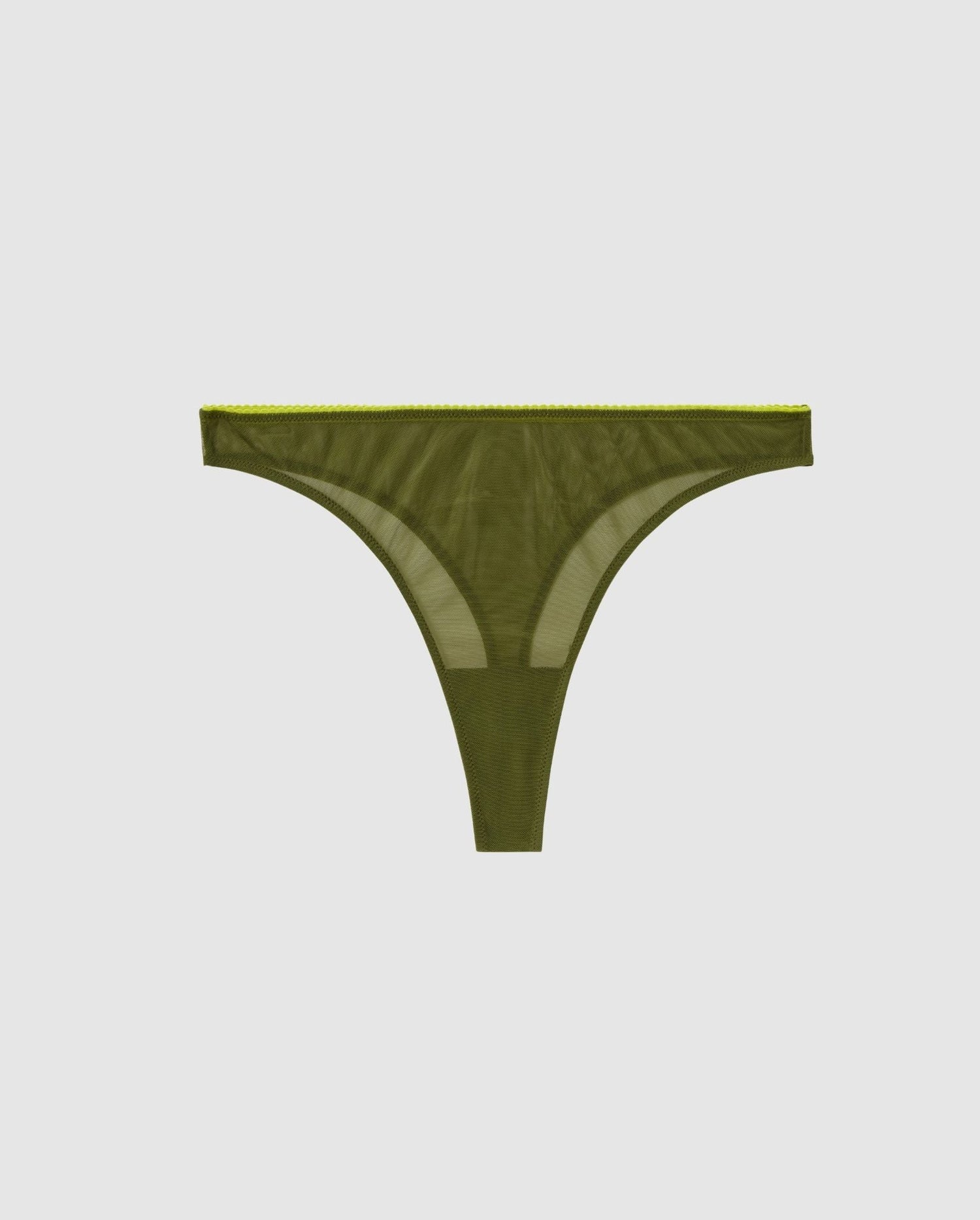 Mesh Thong Olive