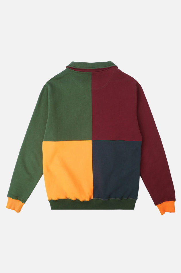 Color Block Half Zip Sweater 