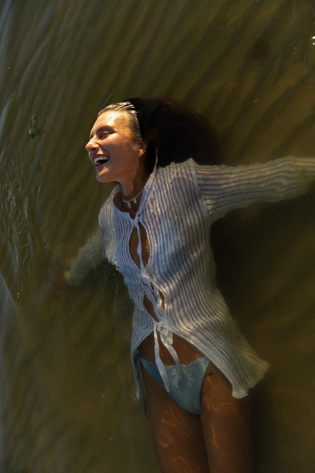 Sole Linen Cardigan White