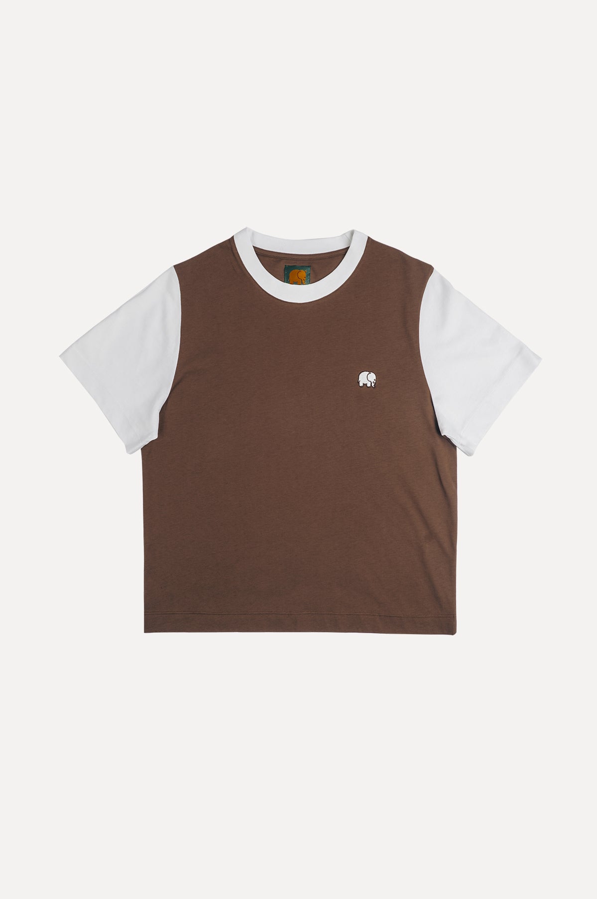 Women's Color Block T-Shirt Cocoa Brown