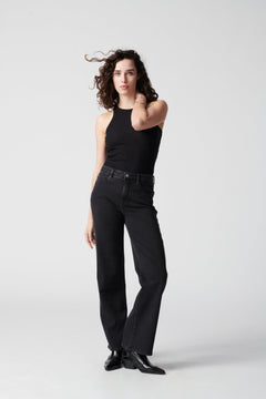 Dew Flared Soft Jeans Black Denim