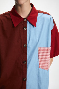Nasa Patchwork Shirt Red/Blue
