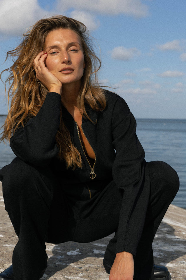 Onda Merino Bomber Jacket Black