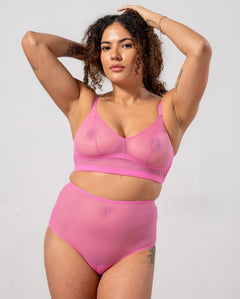 Mesh Highwaist Briefs Candy Pink