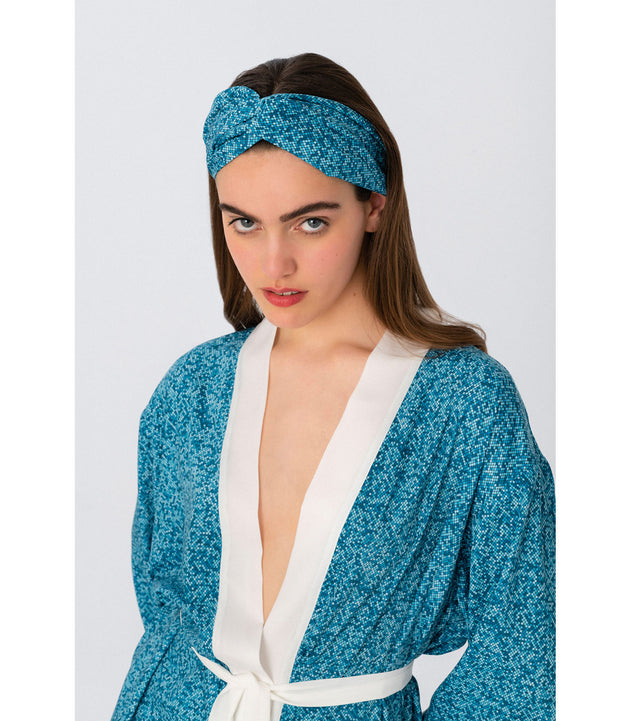 Melissani Print Kimono Blue