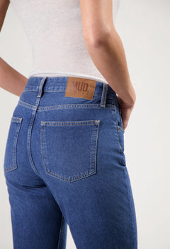Go Mid Straight Jeans Used Stone