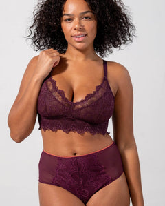 Lace Support Bra Cherry