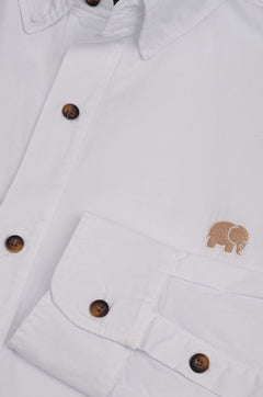 Postiguet Pigment Dyed Twill Shirt Bright White