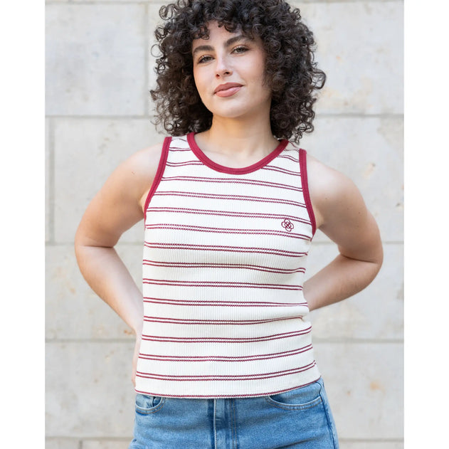 Ribbed Tank Top Stripes