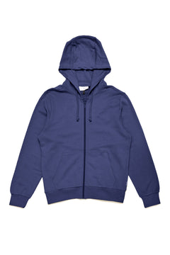 Men's Basic Zip Drawstring Hoodie Iris Blue