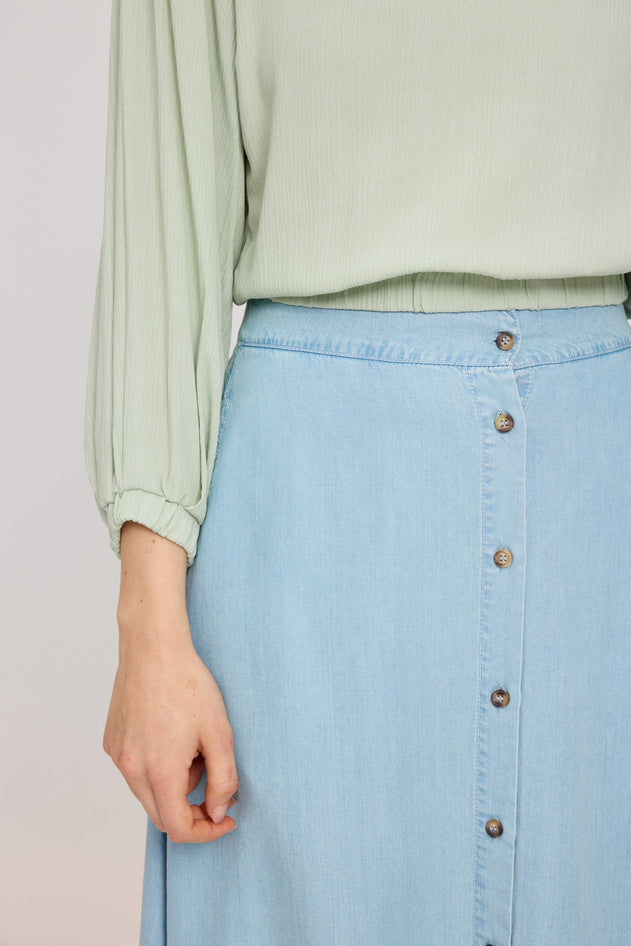 Crinkle Wide Sleeve Blouse