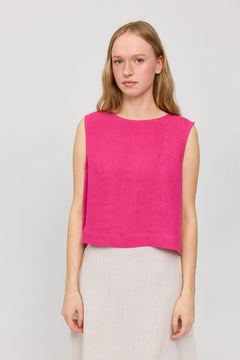 Sleeveless Linen Top