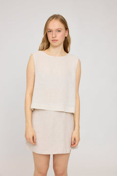 Sleeveless Linen Top