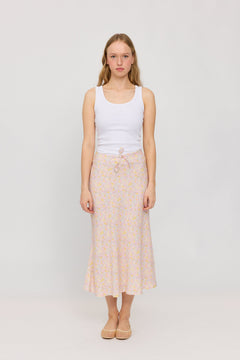 Printed Bias-Cut Skirt