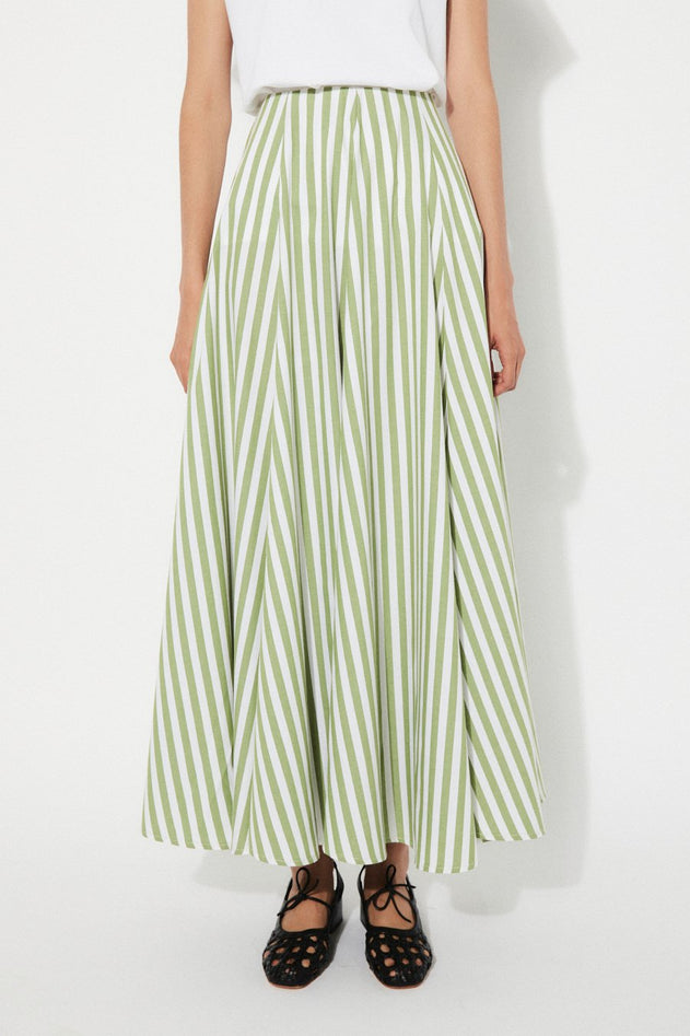 Vitalis Skirt Green Stripes
