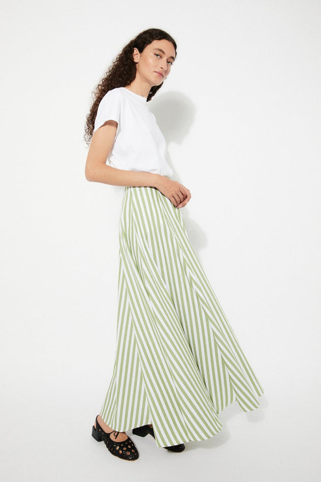 Vitalis Skirt Green Stripes