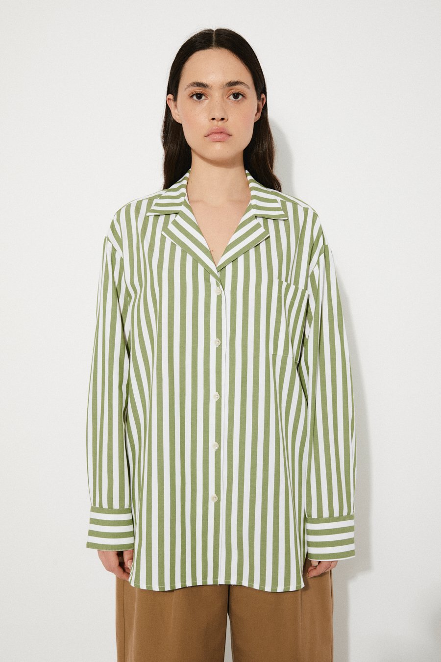 Pure Shirt Green Stripes