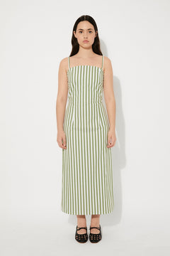 Viridian Dress Green Stripes