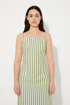Viridian Dress Green Stripes