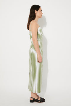 Viridian Dress Green Stripes