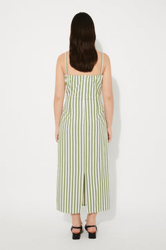 Viridian Dress Green Stripes
