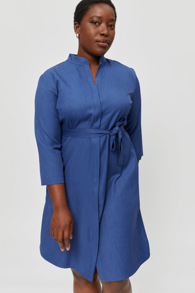 Lidia Shirt Dress Blue