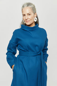 Amalia Dress Petrol Blue