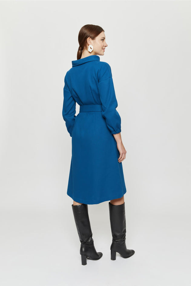 Amalia Dress Petrol Blue