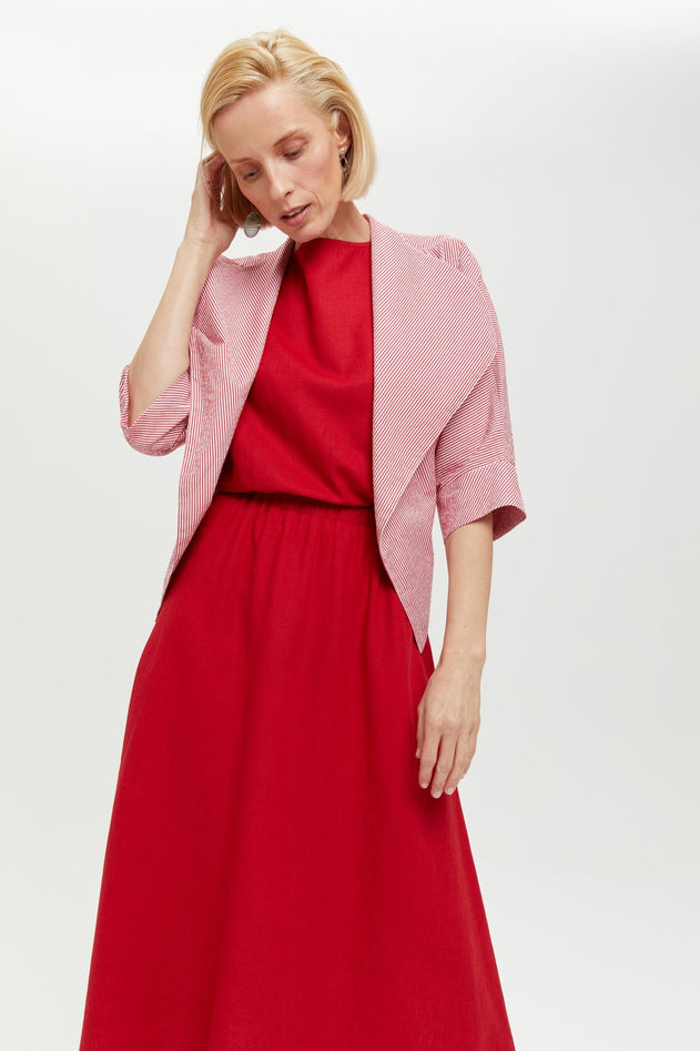 Nane Dress Short Sleeves Red