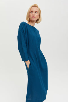 Lusin Dress Petrol Blue