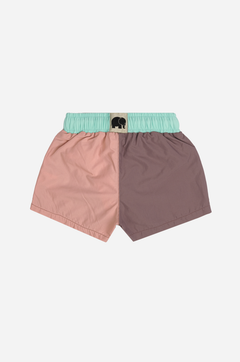 Color Block Kid's Swim Trunks Mauve Purple