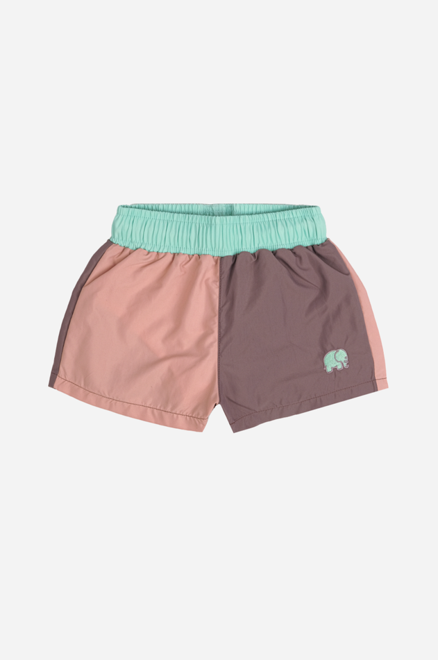 Color Block Kid's Swim Trunks Mauve Purple