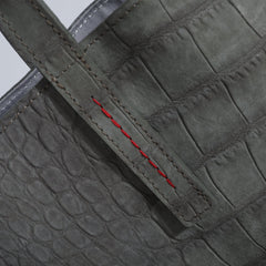 No. 266 Shopper Bag Croco Grey