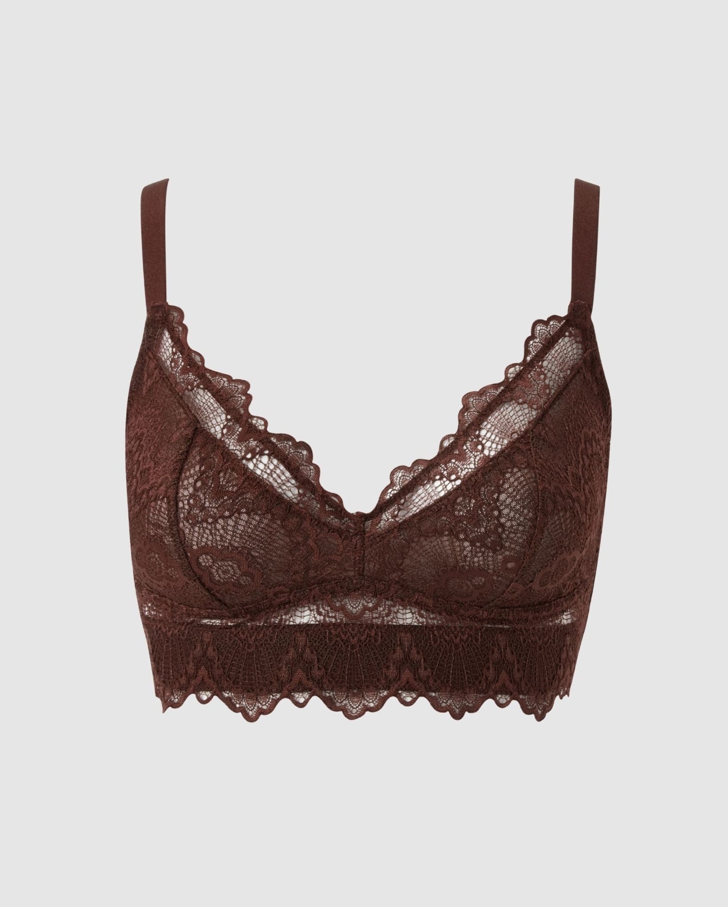 Lace Support Bra Coffee