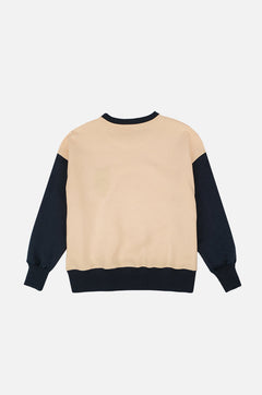 Naisten Zeta Oversized Collegepaita Valkoinen/Sininen