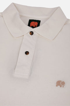 Alcalali Pigment Dyed Polo Shirt Almond Milk