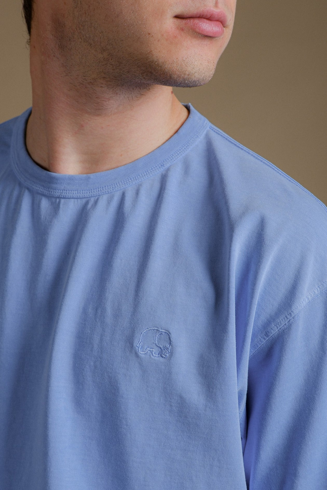 Men's Parodi Pigment Heavyweight Oversized T-Shirt Mediterranean Blue