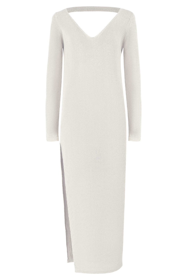 Mare Linen Long Dress White