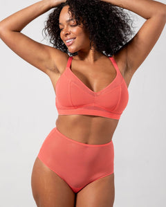 Mesh Support Bra Coral