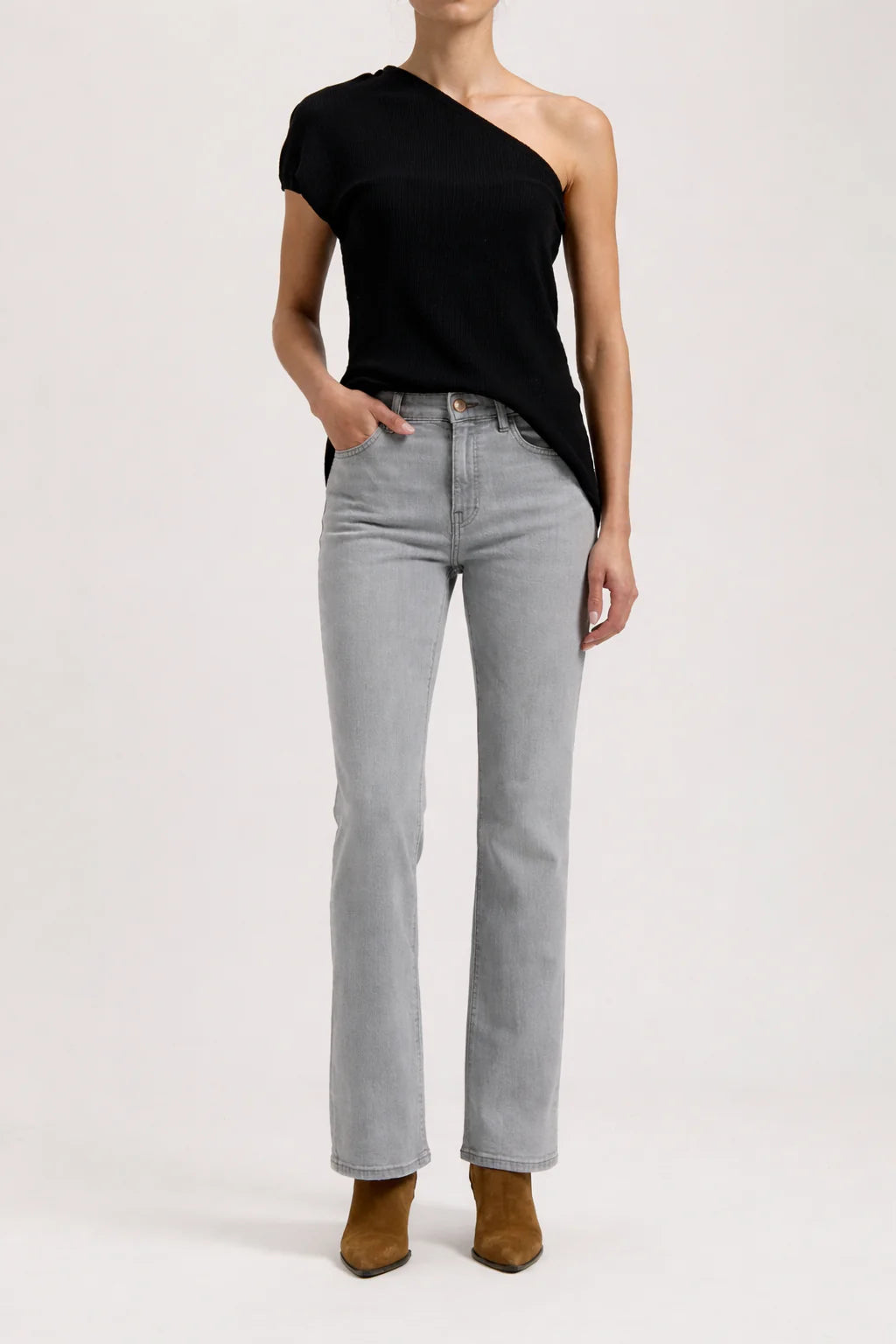 Isy High Flared Faded Grey