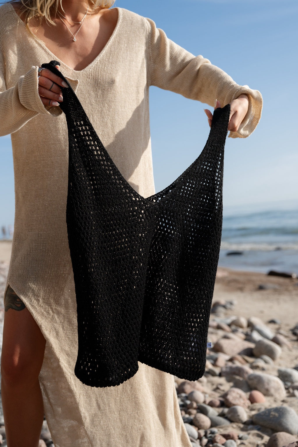 Mare  Linen Summer Bag Black